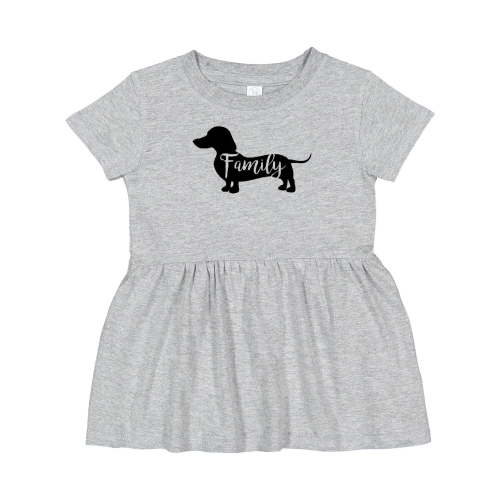 Inktastic Family Dog Short Haired Dachshund Girls Baby Dress
