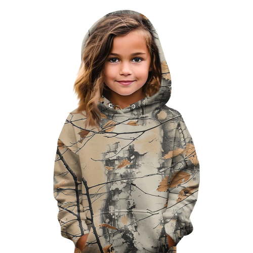 Sweatshirts for Girls Toddler & Kids Maple Leaf Print Oversized Camo Crewneck Sweatshirt Fall Fleece Pullover Hoodies Hunting Long Sleeve Drop Shoulder Clothing
