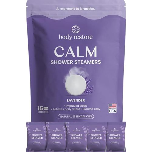 BodyRestore Shower Steamers Aromatherapy, Self Care Gifts, Calm 15 Pack