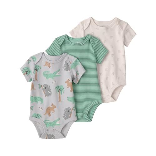 little planet by carter's unisex-baby 3-pack Short Sleeve Bodysuits Made With Organic Cotton