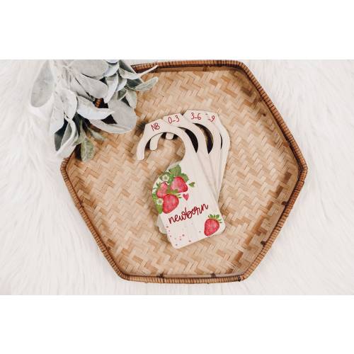 Baby Closet Dividers, Strawberry Nursery Décor, Wooden Closet Clothes Organizer, Wood Clothes Divider, Baby Wardrobe Dividers, New Mom Gift