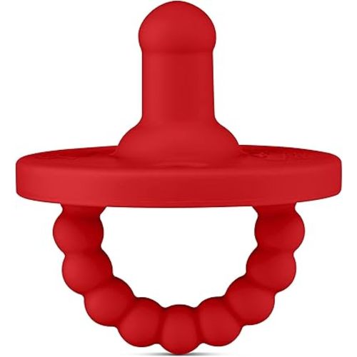 Ryan & Rose Cutie PAT Pacifier Teether (Stage 1, Red)