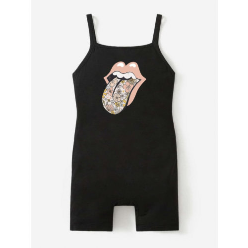 Rolling Stones rock n roll baby, solid tank top romper for baby girl summer gift, mama’s bestie baby shower present, graphic t bodysuit