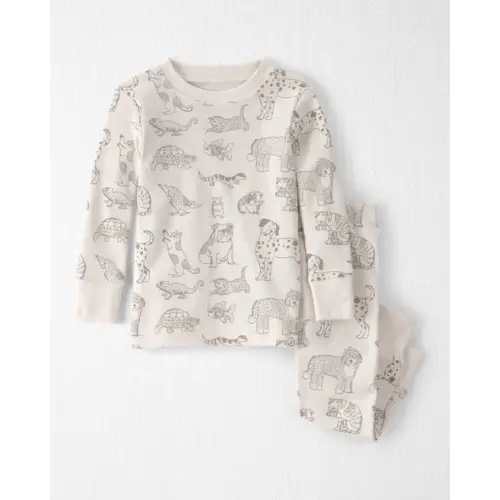Baby 2-Piece Organic Cotton Ribbed Pajama Set in Pet Print - Little Planet | Carter's