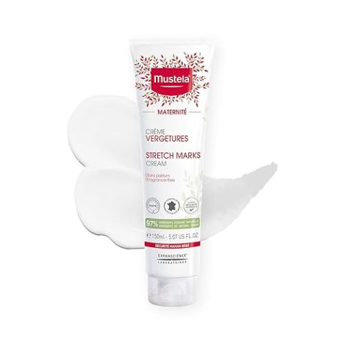 Mustela Maternity Stretch Marks Cream for Pregnancy - Natural Skincare Massage Moisturizer with Natural Avocado, Maracuja & Shea Butter - Lightly Fragranced or Fragrance Free - Various Sizes