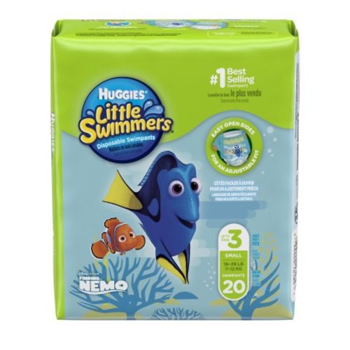HUGGIES Little Swimmers Disposable Swim Diapers, Size Small, 20 Count