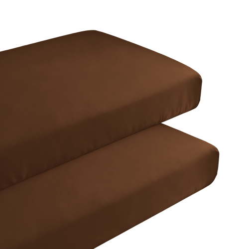 Lorviah 2 Pack Fitted Crib Sheet, 28"x 52" Ultra Soft Microfiber Crib Sheet for Boys & Girls, Brown