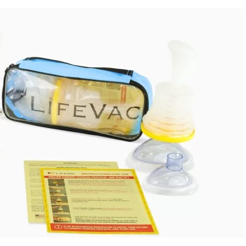 LifeVac Blue Travel Kit - Choking Rescue Device, Portable Suction Rescue Device First Aid Kit for Kids and Adults, Portable Airway Suction Device | Anti Choking Device for Children and Adults