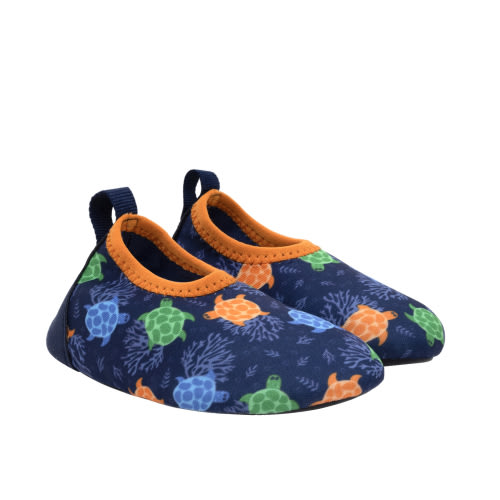 Sea Turtles Aqua Shoes in Navy