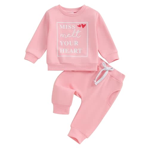 Baby Girl Fall Winter Clothes Mamas Girl Outfits Long Sleeve Sweatsuit 0-3T | Fall Girl Clothes Daddys Girl Sweatshirt Pants Long Sleeve Outfits 2Pcs Newborn Infant Toddler Girl Clothes Winter