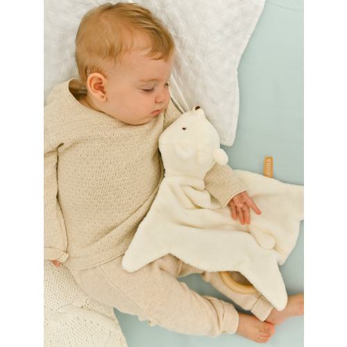 Personalized teddy lovey. Polar bear blanket for babies, 1 year old gift