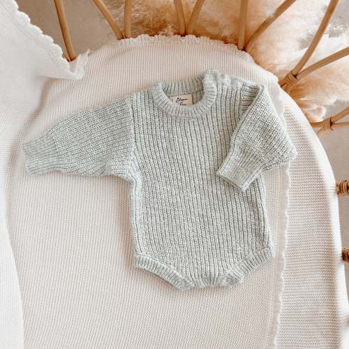 Chunky Knit Romper | Periwinkle Blue – Blossom and Pear
