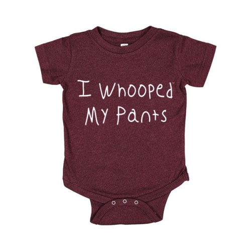 I Whooped My Pants Onesie - Maroon - The Warehouse at C.C. Creations