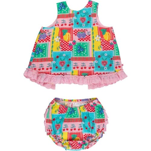 RuffleButts Baby/Toddler Girls Swing Top & Bloomer Coordinated Set