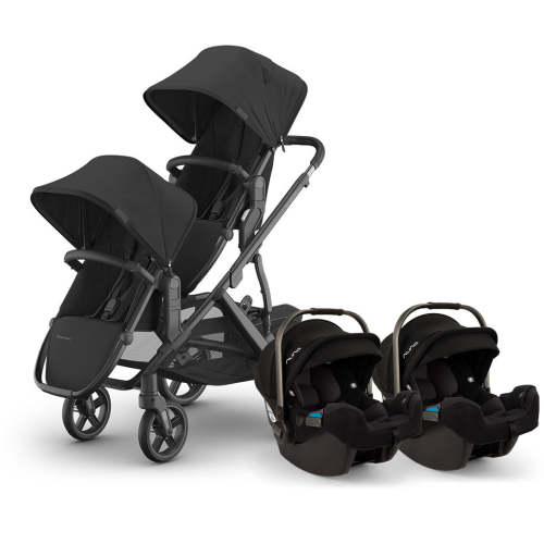 UPPAbaby Vista V3 Twin Stroller + Nuna PIPA Series Travel System | Modern Nursery™