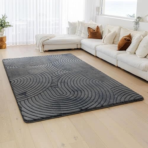 Muscle Mat Designer Relax Mat - 1.4" Thick Foam Base (Charcoal Textured, 6.6 ft x 10 ft)