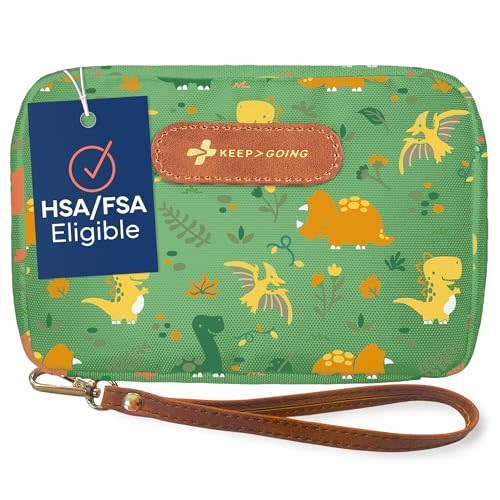 KeepGoing Travel First Aid Kit for Kids – 130 Pc. for Car, Home, Purse, Diaper Bag & Backpack with Latex-Free Bandages - Mini First Aid Kit Travel Size TSA-Approved