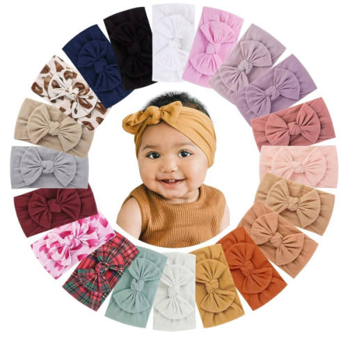 Amazon.com: jollybows 20pcs Baby Girls Nylon Headbands Turban Christmas Hair Bows Hair Band Elastic Hair Accessories for Kids Toddlers Infants Newborn-Holiday Print Set