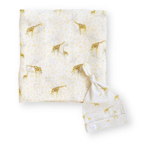 Bamboo Muslin Swaddle Blanket & Topknot Set - Into the Wild – Dear Perli