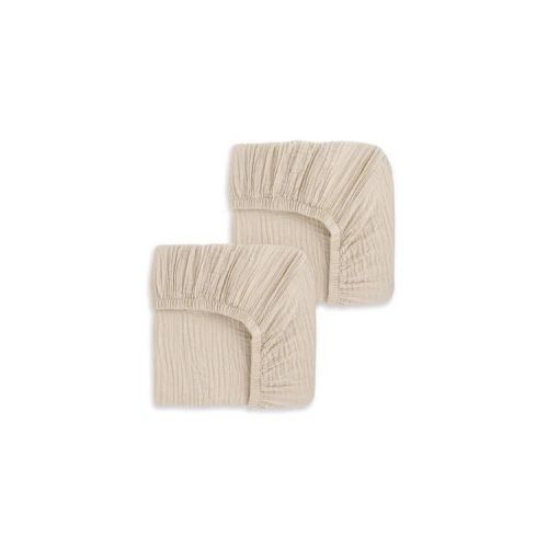 HALO 2pk 100% Organic Muslin Crib Fitted Sheets - Oat