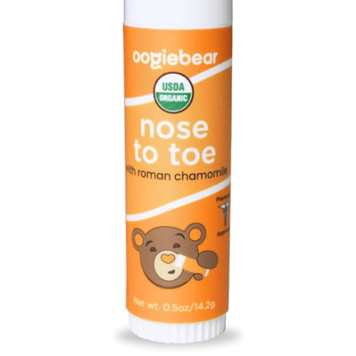 oogiebear Nose to Toe Baby Body Balm, USDA Organic Gentle Moisturizer with Olive Oil & Coconut Oil, for Babies 3 Months & Older, 0.5 Oz Balm