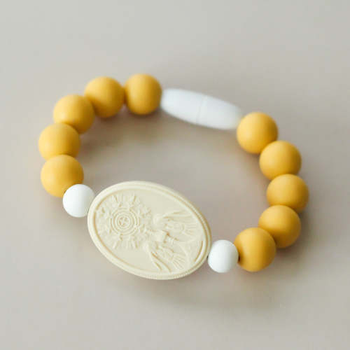 Blessed Sacrament Saint Bracelet for Children | Mustard