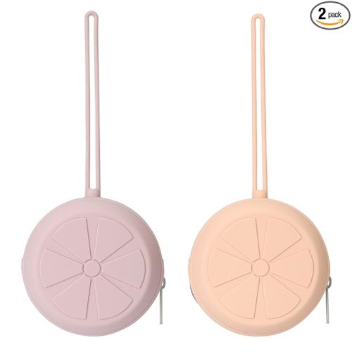 Pacifier Holder Case for Diaper Bags, Silicone Pacifiers Storage Case for Newborn, BPA-Free Portable Travel Pacifier Pouch for Girls(Blush, Dusty Lilac)