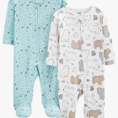 Simple Joys by Carter's Baby Neutral 2-pack Cotton Footed Sleep and Play