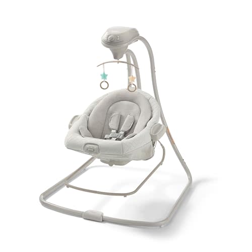 Graco DuetConnect LX Baby Swing and Bouncer - 2-in-1 Infant Swing and Baby Rocker, Newborn Essential, Gifts for New Parents
