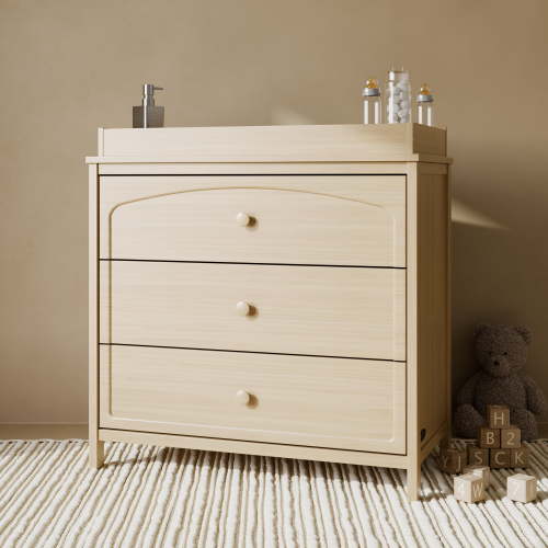 Graco Olivia 3 Drawer Chest with Infant Changing Topper, Driftwood