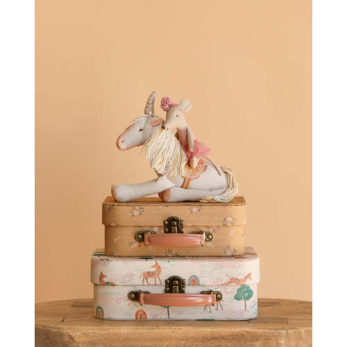 Maileg Unicorn and Ballerina with Suitcase Set