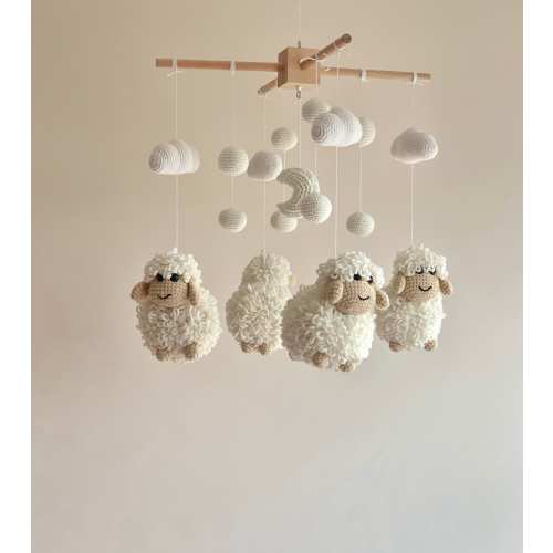 Handmade Sheep Crib Toy