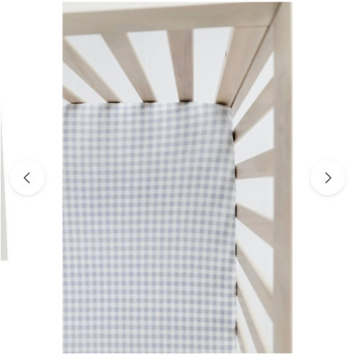 Blue Gingham Crib Sheet – In My Jammers