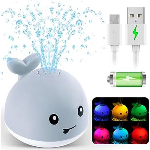 Amazon.com: 2023 Upgraded Baby Bath Toys, 1500 mAh Rechargeable Bath Toys with Double Layer Waterproof, Light Up Whale Spray Water Bathtub Toys for Toddlers Infant Kids Boys Girls, Pool Bathroom Baby Toy : Toys & GamesPlay Icon