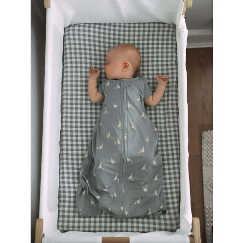 Super Soft Fitted Crib Sheet, Gingham, One Size