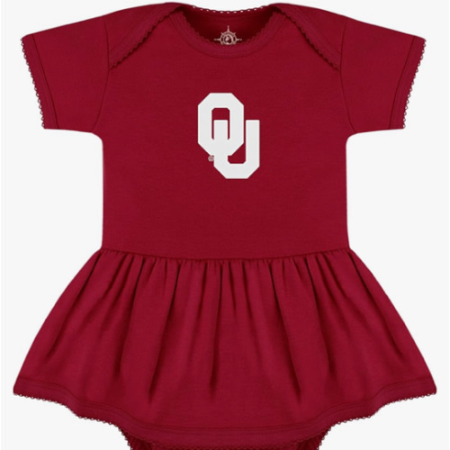 Creative Knitwear College Baby Picot Bodysuit Dress - Team Logo, Multiple Colors, for Baby Girls (0-24 Months)