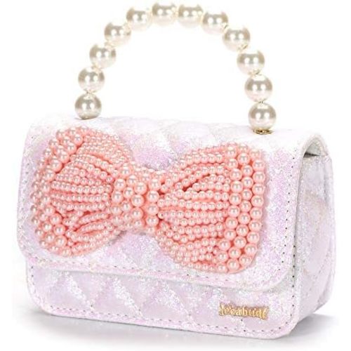 Gifts for Little Girls Cute Toddler Purse Kids Baby Sparkly Bow Handbags Small Crossbody Shoulder Bags Toys Presents