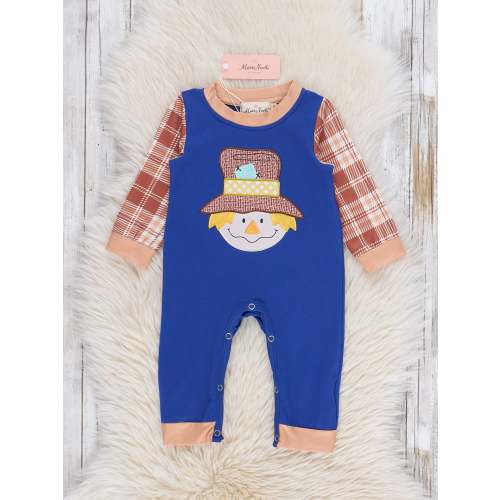 Harvest Helper Embroidered Romper