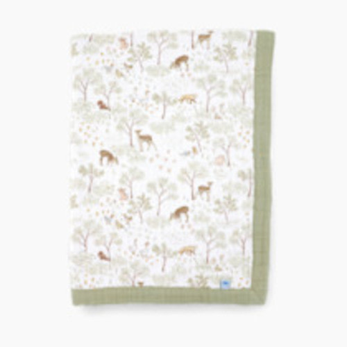 Little Unicorn Cotton Muslin Baby Receiving Quilt - Woodland Friends