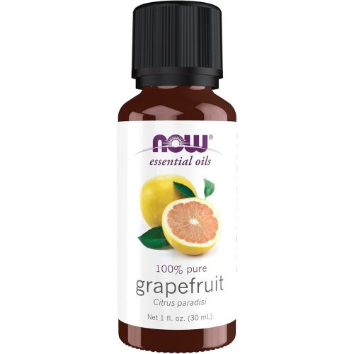 NOW Essential Oils, Grapefruit Oil, Sweet Citrus Aromatherapy Scent, Cold Pressed, 100% Pure, Vegan, Child Resistant Cap, 1-Ounce