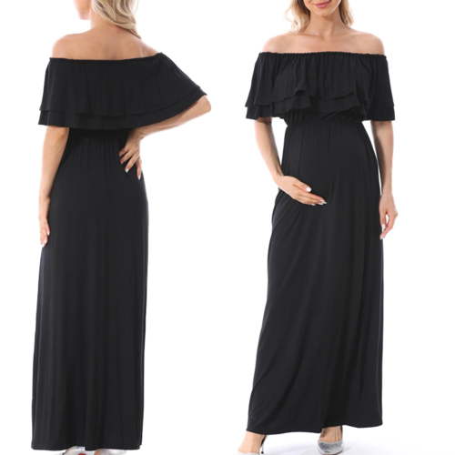 Fengqque Nursing Maternity Maternity Postpartum Comfort Dress Pajamas Summer Pregnant Large Casual Short Sleeves Wearing Breastfeeding Invisible Open Loose Dress