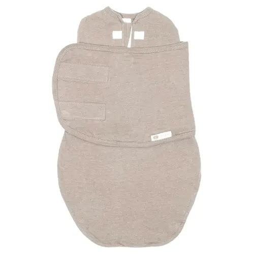 Embe 2-Way Starter Zip Swaddle - Newborn to 3 Months, 6-14 lbs, Hip Healthy, Infant Swaddle - Chai