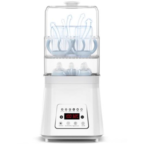 Rupoun 8-in-1 Bottle Sterilizer and Dryer, Electric Steam with Baby Bottle Warmer, Food Prep, White