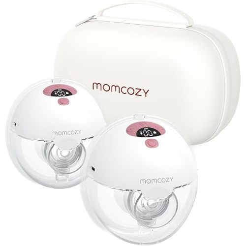 Momcozy Breast Pump Hands Free M5, 3 Modes & 9 Levels, Electric Breast Pump Portable - 24mm, 2 Pack
