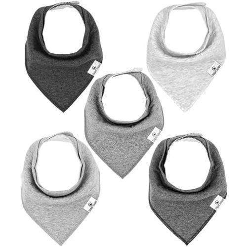 Diaper Squad 10-Pack Organic Cotton Baby Bibs for Baby Boy, Girl