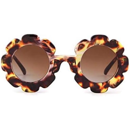 ADE WU Sunglasses for Kids Round Flower Cute Glasses UV 400 Protection Children Girl Boy Gifts