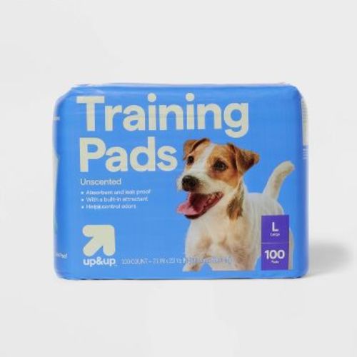 Dog Training Pads - L - 100ct - up&up™: Disposable, Puppy, Unscented