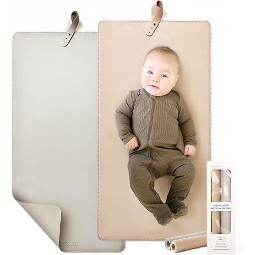Thickened Baby Changing Pad 2 Pack, Portable Travel Mat with Roll-up Design