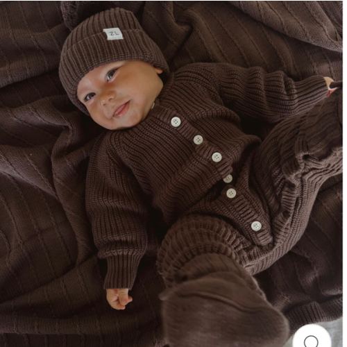 CLASSIC KNIT ROMPER ESPRESSO