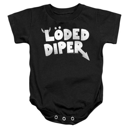 Baby Diary Of A Wimpy Kid Loded Diper Distressed Logo Infant Bodysuit Black 12 Months